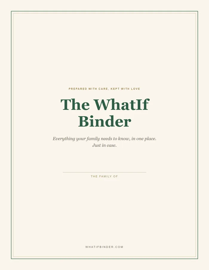 The WhatIf Binder cover